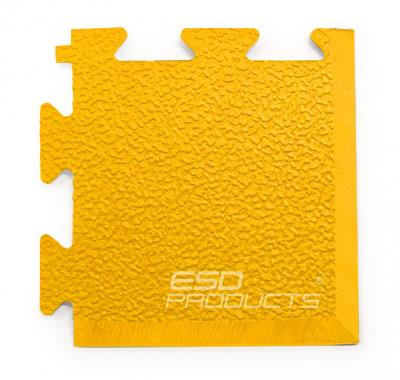 Premium Puzzle Corner INCAFLOOR Cut And Milled Corner Tile Yellow 140 x 140 x 5 mm Antistatic Flooring ESD Products AES